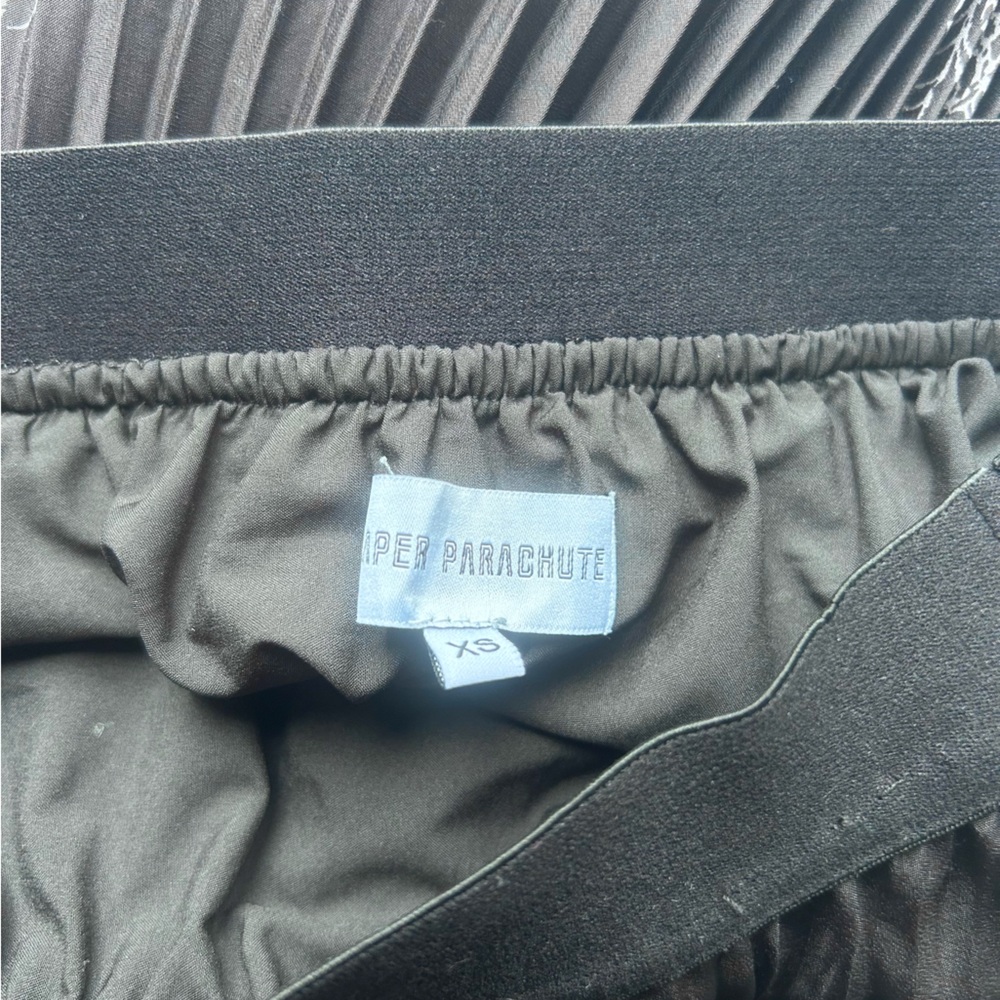 Parachute Black Pleated Midi Skirt with Silver Floral Print - Picture 6 of 6